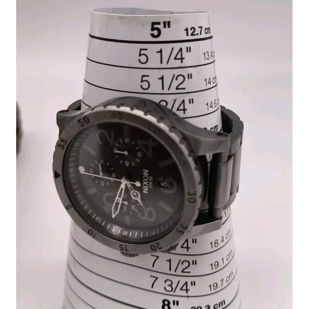 Nixon 48-20 Chrono 48mm Black Stainless Steel Case and Band, Men's Watch